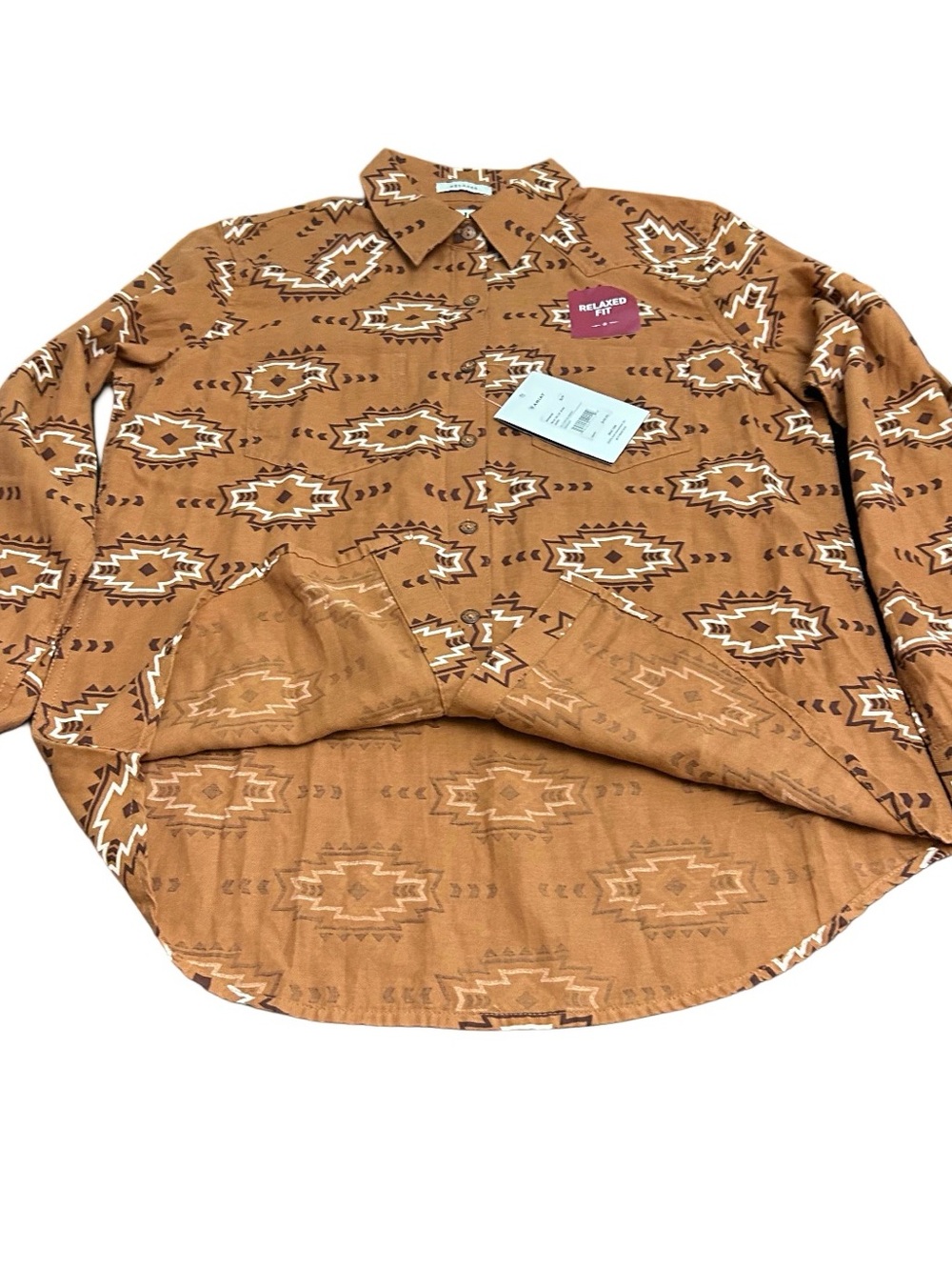 Ariat Real Women's Billie Jean Button Down Shirt Southwestern Small Relaxed New - Picture 5 of 11